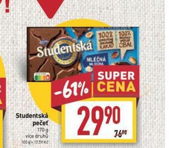 Billa Studentská pečeť nabídka
