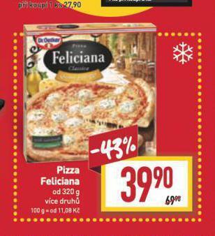 Billa Pizza feliciana nabídka