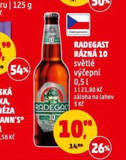 Penny Market Pivo radegast rázná 10 nabídka