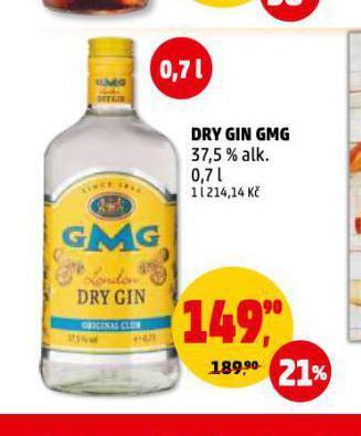 Penny Market Dry gin gmg nabídka