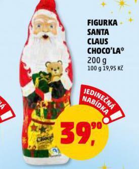 Penny Market Figurka santa claus choco´la nabídka