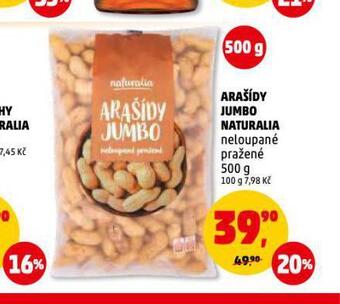 Penny Market Arašídy jumbo naturalia nabídka