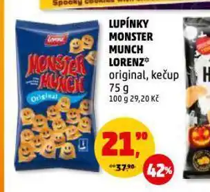 Penny Market Lupínky monster munch lorenz nabídka