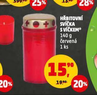 Penny Market Hřbitovní svíčka s víčkem nabídka
