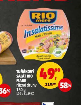 Penny Market Tuňákový salát rio mare nabídka