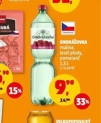 Penny Market Ondrášovka malina, lesní plody, pomeranč nabídka