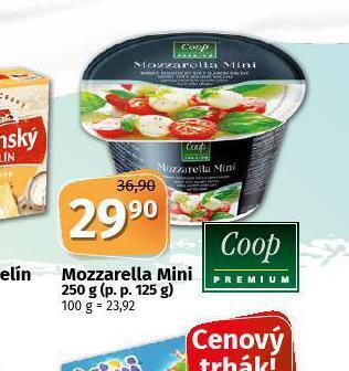 Coop Mozzarella mini nabídka
