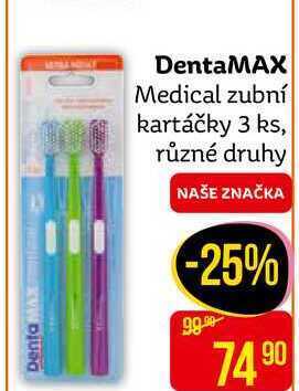 Teta Dentamax medical zubní kartáčky 3 ks, různé druhy nabídka