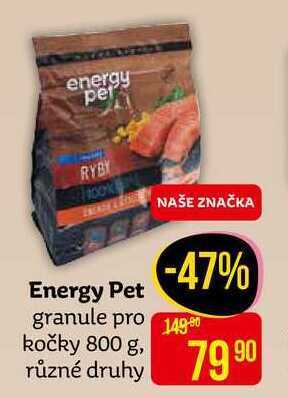 Teta Energy pet granule pro kočky 800 g, různé druhy nabídka