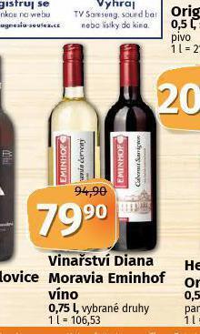 Coop Vinařství diana moravia eminhof víno nabídka