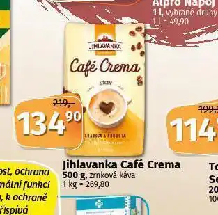 Coop Jihlavanka café crema nabídka