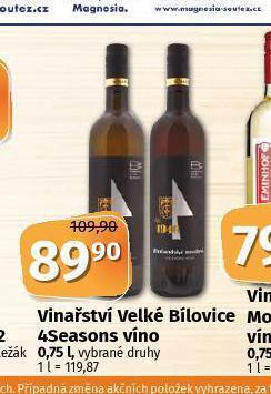Coop Vinařství velké bílovice 4seasons víno nabídka