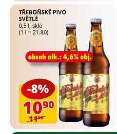 Flop Třeboňské pivo světlé 0,5 l, sklo nabídka