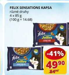 Flop Felix sensations kapsa různé druhy 4 x 85 g nabídka