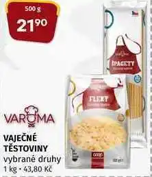 Coop Varoma těstoviny vybrané druhy 500g nabídka