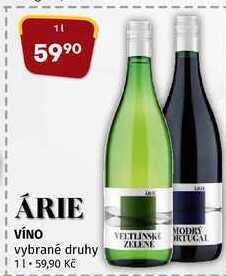 Coop Árie víno vybrané druhy 1l nabídka