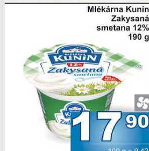 Jip Mlékárna kunin zakysaná smetana 12% 190 g nabídka