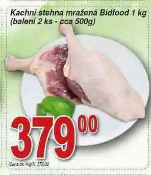 Bidfood kachní stehna mražená 1 kg