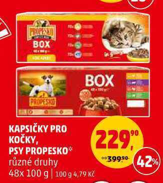 Penny Market Kapsičky pro kočky propesko, 48x 100 g nabídka