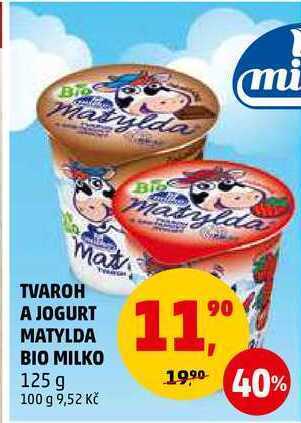 Penny Market Tvaroh a jogurt matylda bio milko, 125 g nabídka
