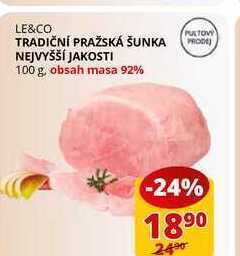 Flop Tradiční pražská šunka nejvyšší jakosti 100 g nabídka