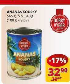 Flop Ananas kousky 565 g. p.p. 340 g nabídka