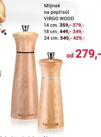 mlýnek na pepř/súl virgo wood 14 cm