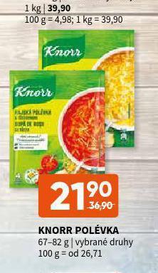 Terno Knorr polévka nabídka