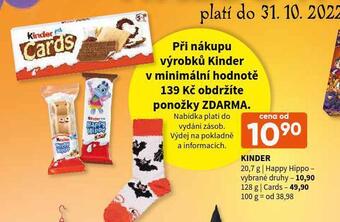 Terno Kinder cards nabídka