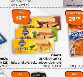 Terno Opavia zlaté oplatky nabídka