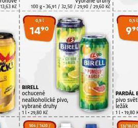 Terno Pivo birell nealko nabídka