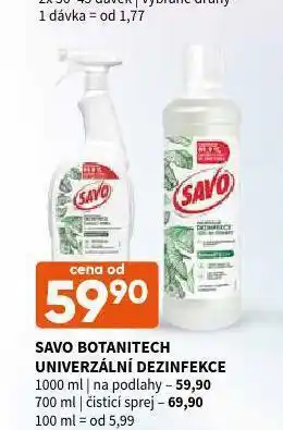 Terno Savo botanitech univerzální dezinfekce nabídka
