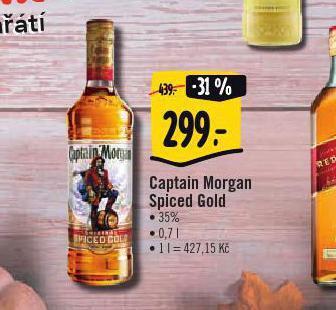Jip Captain morgan spiced gold 35% nabídka