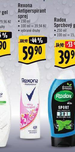 Jip Rexona antiperspirant nabídka
