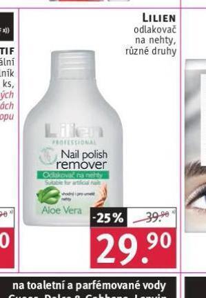Lilien odlakovač na nehty
