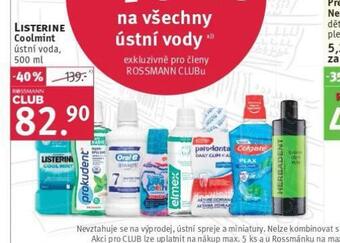 Rossmann Listerine ústní voda nabídka