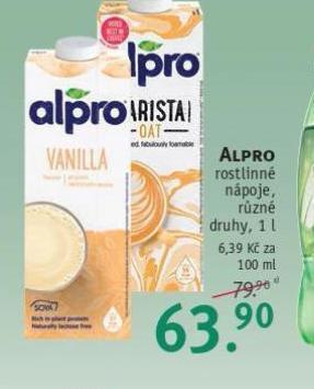 Rossmann Alpro rostlinný nápoj nabídka
