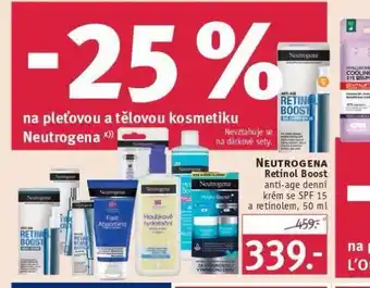 Rossmann Neutrogena retinol boost krém nabídka