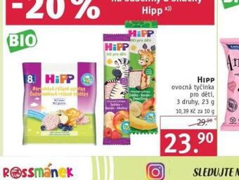 Rossmann Hipp ovocná tyčinka nabídka