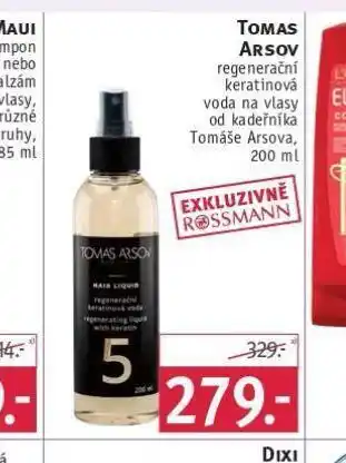 Rossmann Tomas arsov regenerační keratinová voda na vlasy nabídka