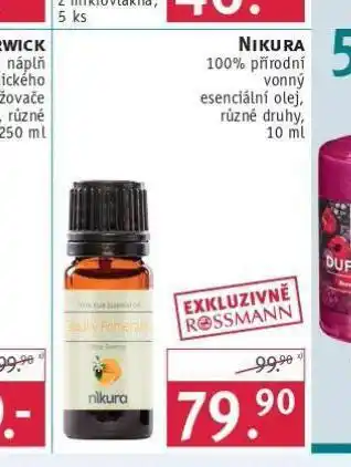 Rossmann Nikura 100% přírodní vonný esenciální olej nabídka