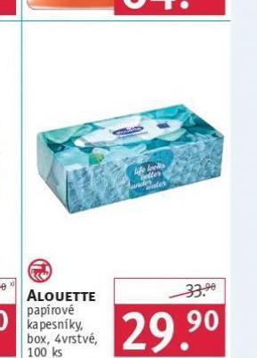 Rossmann Alouette papírové kapesníky nabídka