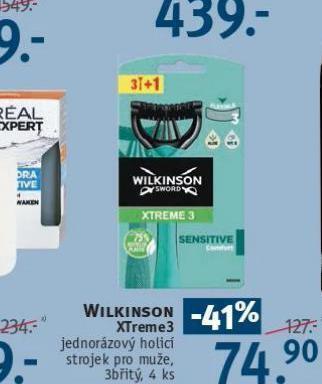 Rossmann Wilkinson xtreme3 jednorázové holicí strojky nabídka