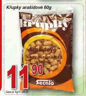 Hruška Secalo křupky arašídové 60g nabídka