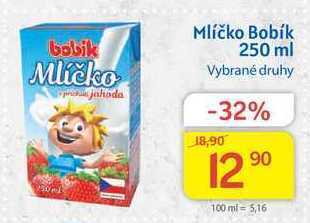 Kubík potraviny Bobík mlíčko 250 ml nabídka