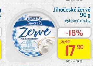 Kubík potraviny Madeta jihočeské žervé 90 g nabídka