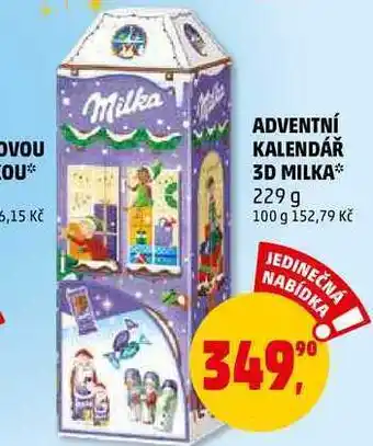Penny Market Adventní kalendář 3d milka, 229 g nabídka