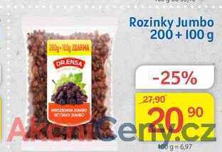 Dr. ensa rozinky jumbo 200 + 100g