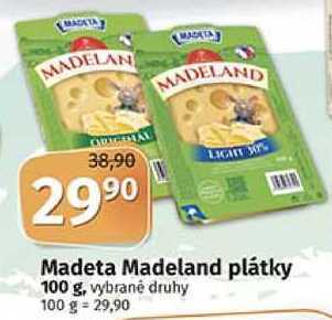 Coop Madeta madeland plátky 100 g, vybrané druhy nabídka