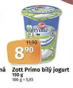 Coop Zott primo bílý jogurt 150 g nabídka